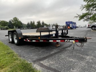 Used USED 2018 PJ  83" x 16' (14'+2' Dovetail) Full Bed Tilt