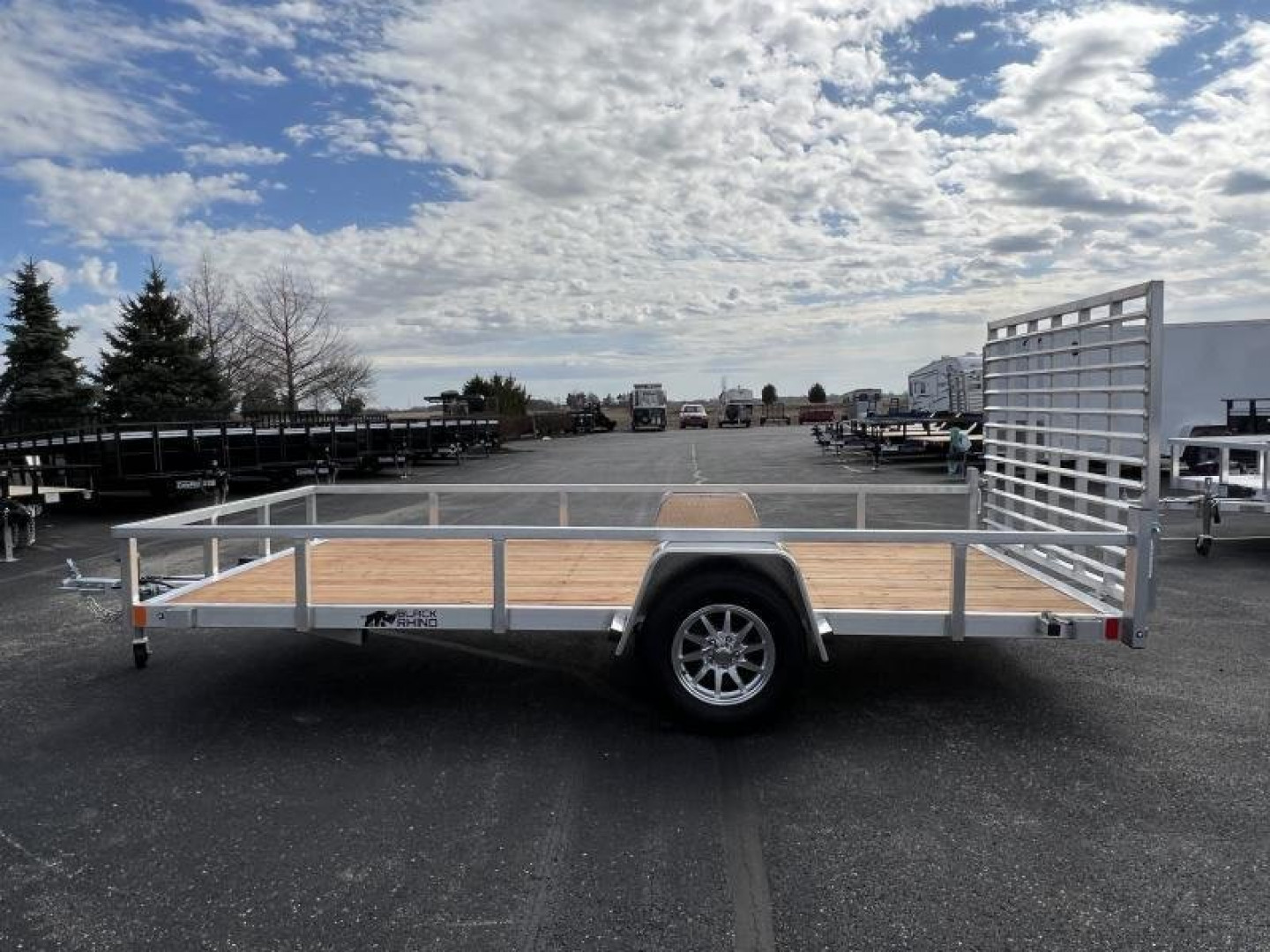 New 2022 Black Rhino 7' x 14' Wood Deck Utility