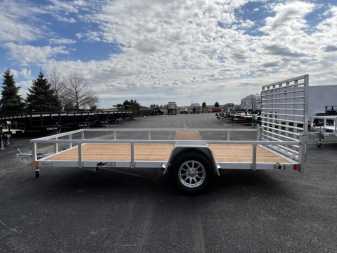 New 2022 BLACK RHINO 7' x 14' SA RAILED UTILITY w/ WOOD DECK