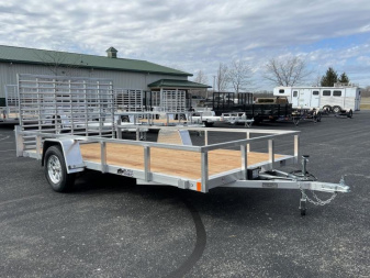 New 2022 BLACK RHINO 7' x 14' SA RAILED UTILITY w/ WOOD DECK