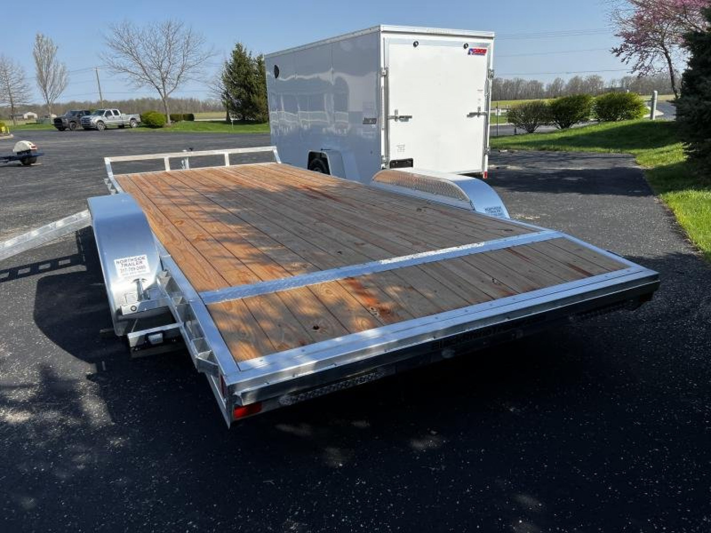 New 2022 Black Rhino Aluminum 7' x 18' (16'+2') TA Car Hauler – Wood Deck