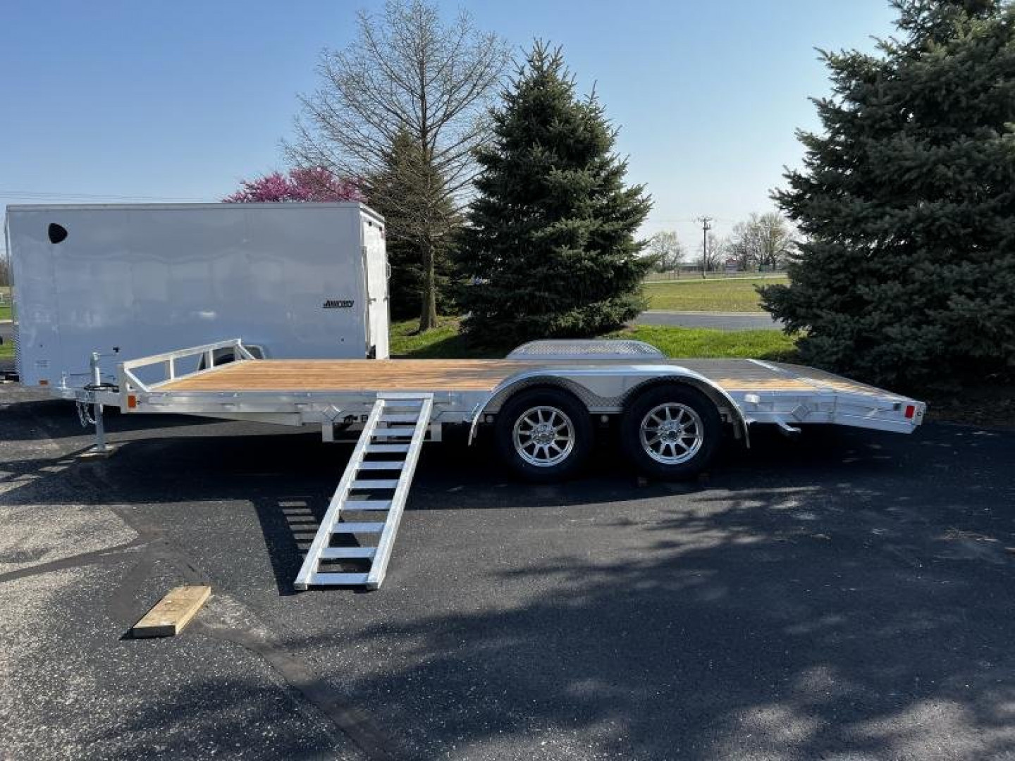 New 2022 Black Rhino Aluminum 7' x 18' (16'+2') TA Car Hauler – Wood Deck