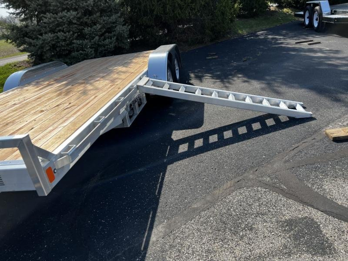 New 2022 Black Rhino Aluminum 7' x 18' (16'+2') TA Car Hauler – Wood Deck