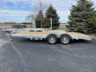 New 2022 Black Rhino Aluminum 7' x 18' (16'+2') TA Car Hauler – Wood Deck