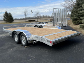 New 2022 Black Rhino Aluminum 7' x 18' (16'+2') TA Car Hauler – Wood Deck