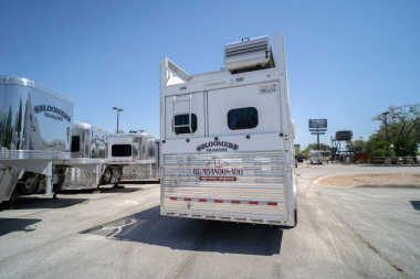 Used 2020 Bloomer 4 Horse Gooseneck Outlaw Living Quarters '20 Horse Trailer
