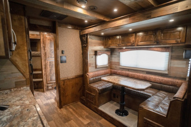 Used 2020 Bloomer 4 Horse Gooseneck Outlaw Living Quarters '20 Horse Trailer