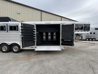 Used 2022 Elite Trailers 4 Horse Trainer with Side Tack '22 Horse Trailer