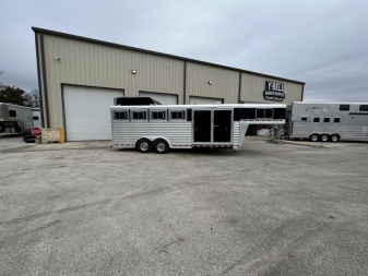 Used 2022 Elite Trailers 4 Horse Trainer with Side Tack '22 Horse Trailer