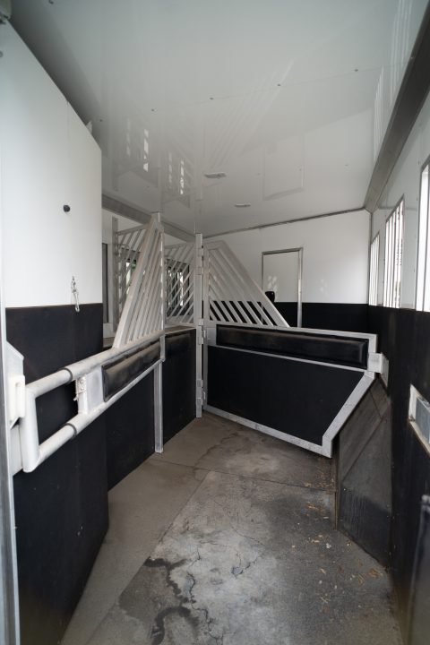 Used 2021 Bloomer 3 Horse Gooseneck Outlaw Living Quarters '21 Horse Trailer