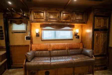 Used 2021 Bloomer 3 Horse Gooseneck Outlaw Living Quarters '21 Horse Trailer