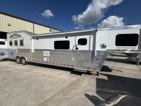 Used 2021 Bloomer 3 Horse Gooseneck Outlaw Living Quarters '21 Horse Trailer