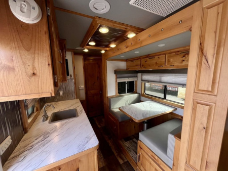 Used 2022 Platinum 3 Horse Gooseneck with Living Quarters '22 Horse Trailer