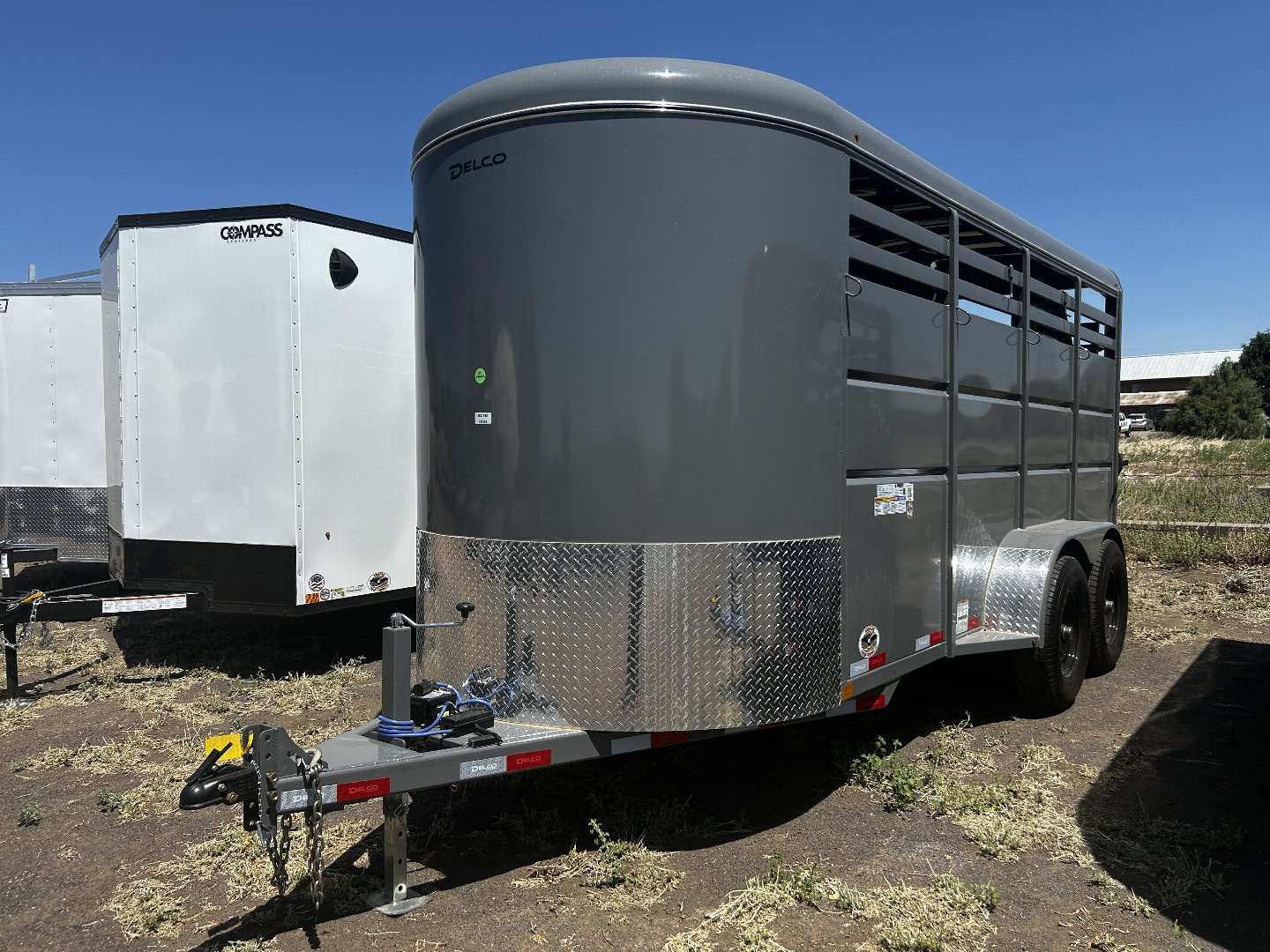 New 2025 Delco 3 Horse Trailer/12,000 GVWR/6'x16'x7'