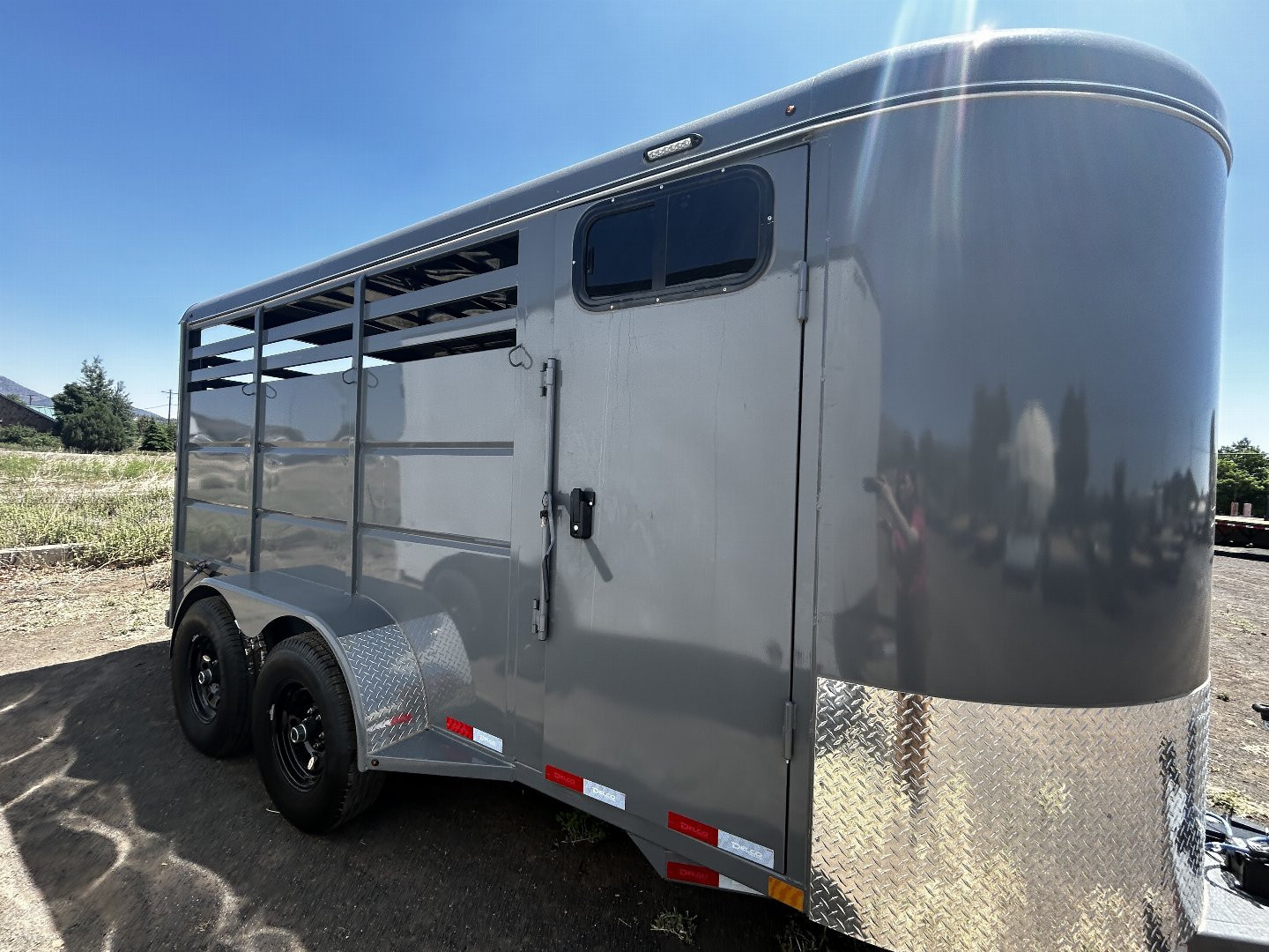 New 2025 Delco 3 Horse Trailer/12,000 GVWR/6'x16'x7'