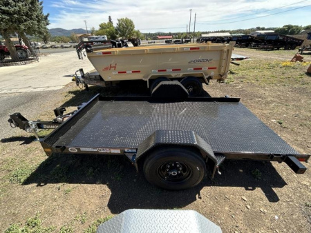 New 2025 Diamond C Single Axle Hydraulically Dampened Tilt/7,000 GVWR/77 x12'