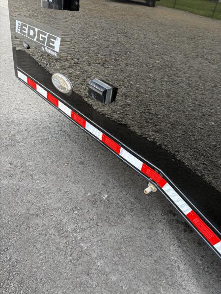 Used 2026 Haulmark 34 EDGE Bathroom Race Trailer, Dual A/C, Airline Track, Winch, 18K GVWR, 54" ALX Slide Out Step, Awning, Air Prep, Landing Light PKG, Hyd Tongue Jack