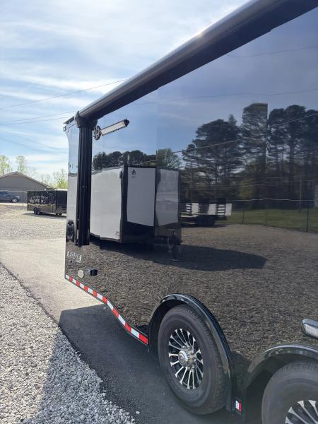 Used 2026 Haulmark 34 EDGE Bathroom Race Trailer, Dual A/C, Airline Track, Winch, 18K GVWR, 54" ALX Slide Out Step, Awning, Air Prep, Landing Light PKG, Hyd Tongue Jack