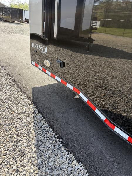 Used 2026 Haulmark 34 EDGE Bathroom Race Trailer, Dual A/C, Airline Track, Winch, 18K GVWR, 54" ALX Slide Out Step, Awning, Air Prep, Landing Light PKG, Hyd Tongue Jack