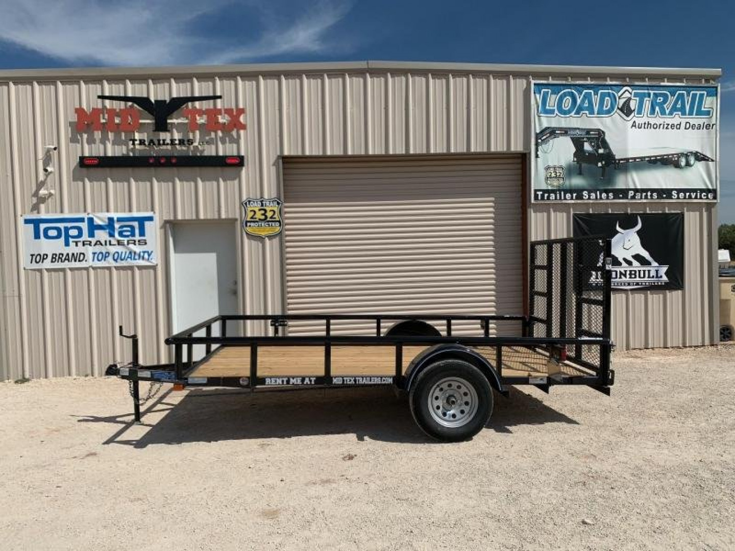 New RENTAL 2021 Top Hat Trailers 77 x 12 Rental Utility Trailer