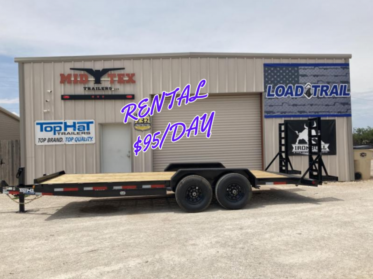 New RENTAL 2022 Top Hat Trailers EH 83"x20' Equipment Trailer
