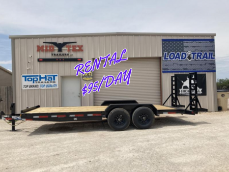 New RENTAL 2022 Top Hat Trailers EH 83x20 Equipment Trailer