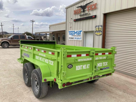 New RENTAL LOAD TRAIL 72"x12' TANDEM AXLE DUMP