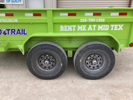 New RENTAL LOAD TRAIL 72"x12' TANDEM AXLE DUMP