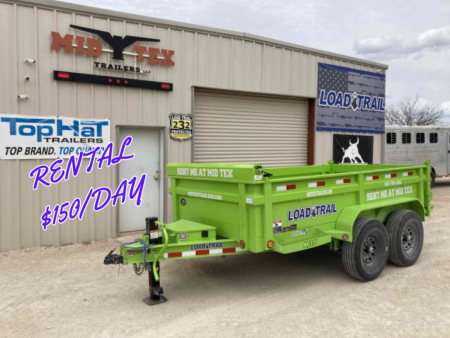 New RENTAL LOAD TRAIL 72  X 12' TANDEM AXLE DUMP
