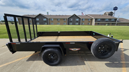 New 2025 H&H Trailers 76x12 Solid Side, 3K Idler(Black) Utility Trailer