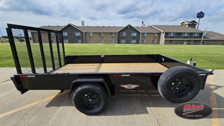New 2025 H&H Trailers 76x12 Solid Side, 3K Idler(Black) Utility Trailer