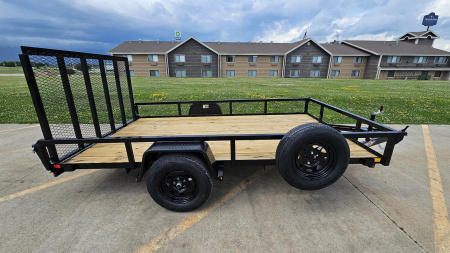 New 2025 H&H Trailers 82x12 Rail Side, 3K Idler(Black) Utility Trailer