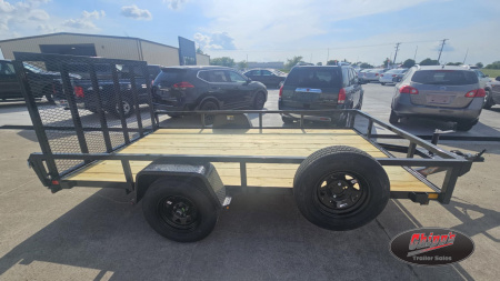 New 2025 H&H Trailers 82x12 Rail Side, 3K Idler(Black) Utility Trailer