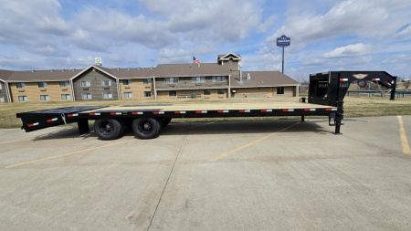 New 2025 H&H Trailers 102x25+5 HD Low Profile Dovetail Super Deluxe Ramps  Gooseneck Deckover Trailer