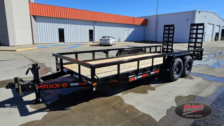 New 2025 MAXXD 20' X 83" - 14K Angle Tandem Axle U 14,000 LB GVWR Utility Trailer