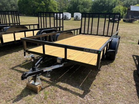 New 2025 Caliber Trailer Mfg 7 x 14 7K Tandem Utility Trailer