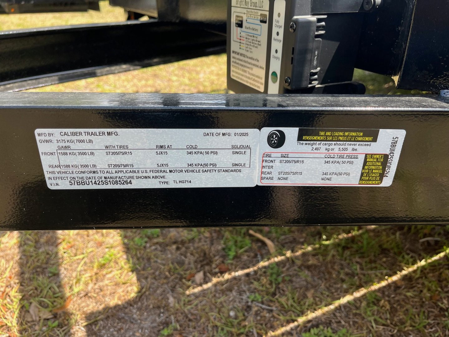 New 2025 Caliber Trailer Mfg 7 x 14 7K Tandem Utility Trailer
