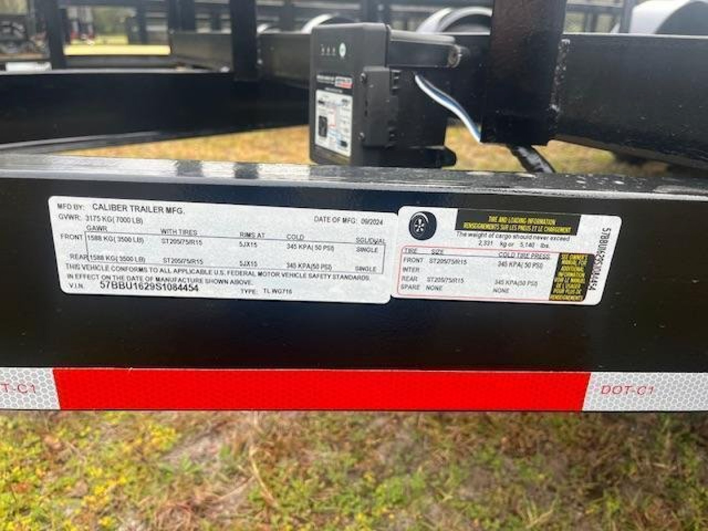 New 2025 Caliber Trailer Mfg 7 x 16 7K Tandem Utility Trailer