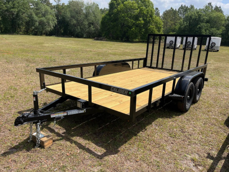 New 2025 Caliber Trailer Mfg 7 x 14 7K Tandem Utility Trailer