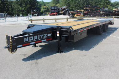 New 2025 Moritz FDPH DT 22' + 5' - Pintle Ring Deckover Equipment Trailer - 25900# GVW