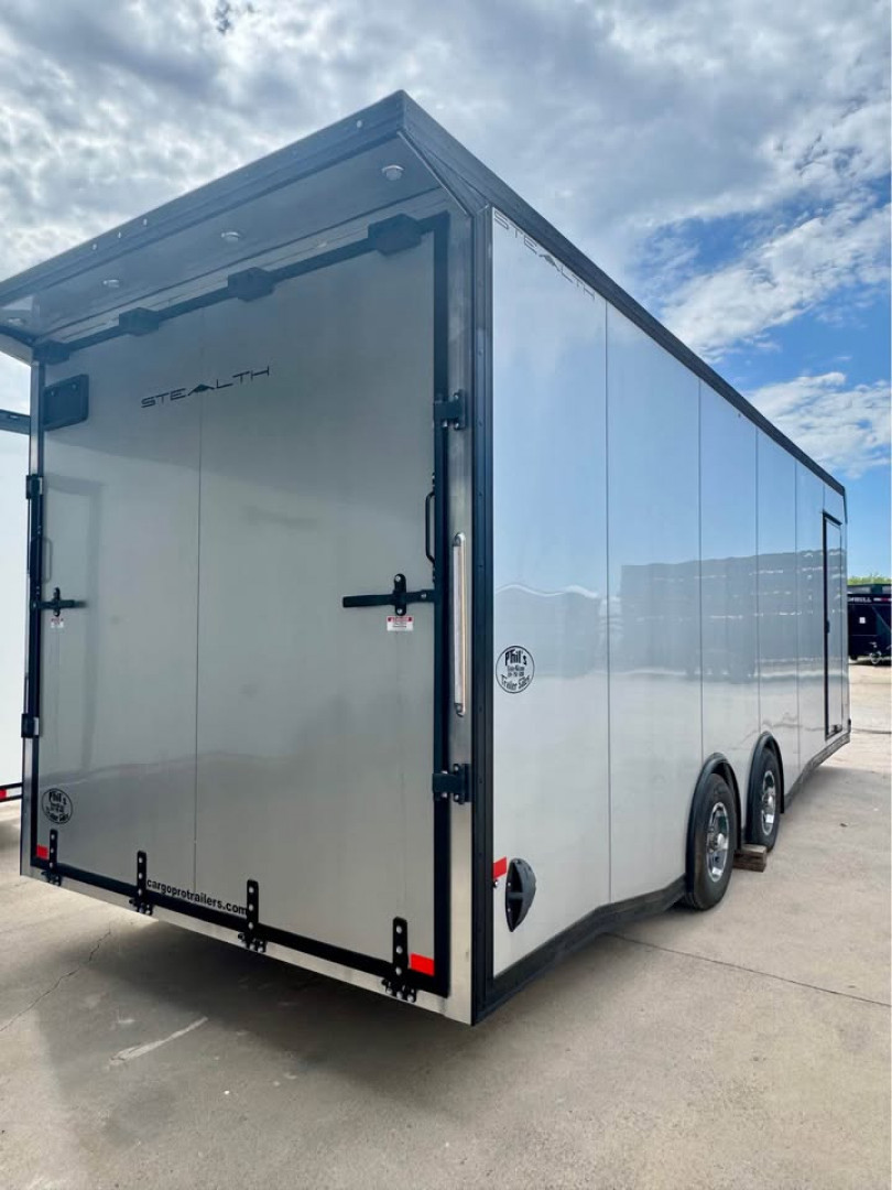 New 2025 Stealth Trailers 8.5X24 ALL ALUMINUM CAR HAULER WITH FULL ESCAPE DOOR & REMOVABLE FENDER! Car / Racing Trailer