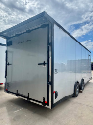 New 2025 Stealth Trailers 8.5X24 ALL ALUMINUM CAR HAULER WITH FULL ESCAPE DOOR & REMOVABLE FENDER! Car / Racing Trailer