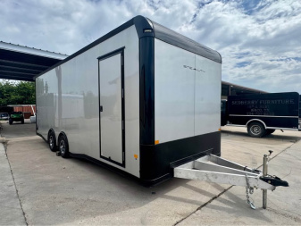 New 2025 Stealth Trailers 8.5X24 ALL ALUMINUM CAR HAULER WITH FULL ESCAPE DOOR & REMOVABLE FENDER! Car / Racing Trailer