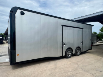 New 2025 Stealth Trailers 8.5X24 ALL ALUMINUM CAR HAULER WITH FULL ESCAPE DOOR & REMOVABLE FENDER! Car / Racing Trailer