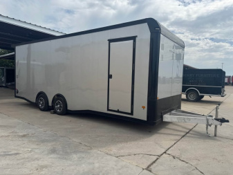 New 2025 Stealth Trailers 8.5X24 ALL ALUMINUM CAR HAULER WITH FULL ESCAPE DOOR & REMOVABLE FENDER! Car / Racing Trailer