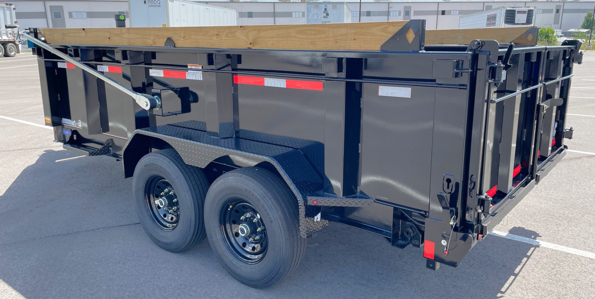 New Diamond C 14' LPT 207 Dump Trailer - 32" Sides, Board Brackets, Spare, Solar Charger