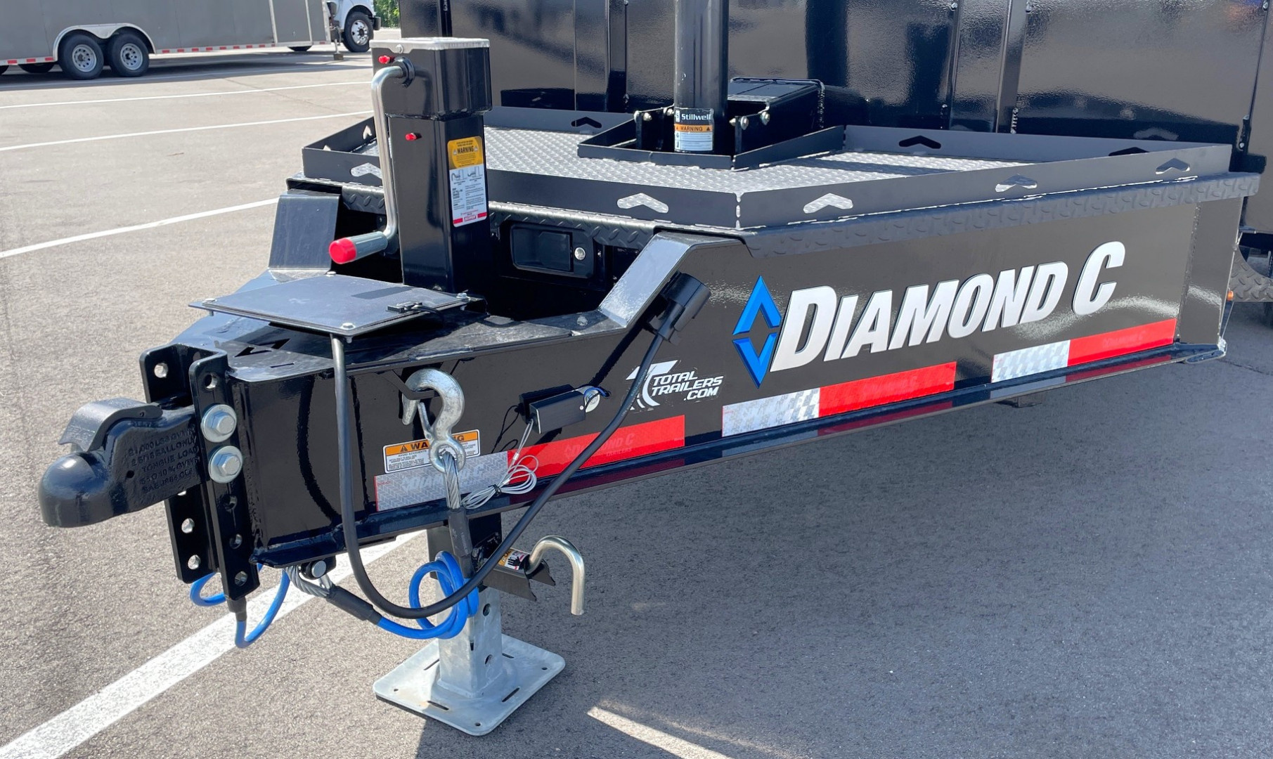 New Diamond C 14' LPT 207 Dump Trailer - 32" Sides, Board Brackets, Spare, Solar Charger