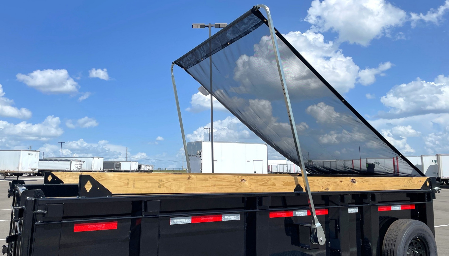 New Diamond C 14' LPT 207 Dump Trailer - 32" Sides, Board Brackets, Spare, Solar Charger