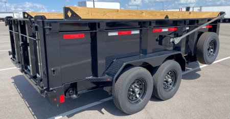 New Diamond C 14' LPT 207 Dump Trailer - 32" Sides, Board Brackets, Spare, Solar Charger