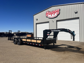 2026 PJ 83"x24' Gooseneck Angle Pipetop Trailer – P8